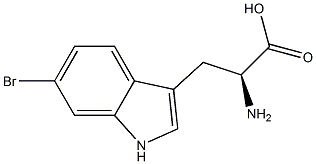 Structure of L-Tryptophan, 6-bromo-