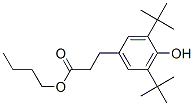 Structure of Benzenepropanoic acid, 3,5-bis(1,1-dimethylethyl)-4-hydroxy-, butyl ester