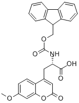 Structure of (S)-2-(9H-FLUOREN-9-YLMETHOXYCARBONYLAMINO)-3-(7-METHOXY-2-OXO-2H-CHROMEN-4-YL)-PROPIONIC ACID