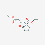 Structure of Cyclopentanebutanoic acid, 1-(ethoxycarbonyl)-2-oxo-, ethyl ester