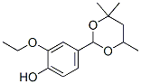 Structure of 2-ethoxy-4-(4,4,6-trimethyl-1,3-dioxan-2-yl)phenol