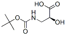 Structure of Propanoic acid, 3-[[(1,1-dimethylethoxy)carbonyl]amino]-2-hydroxy-, (2S)-