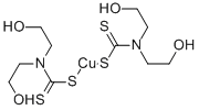 Structure of BIS(2-HYDROXYETHYL)DITHIOCARBAMIC ACID COPPER SALT