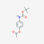 Structure of Carbamic acid, [4-(acetyloxy)phenyl]-, 1,1-dimethylethyl ester
