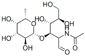 3-O-fucopyranosyl-2-acetamido-2-deoxyglucopyranose结构式