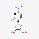 Structure of 1-(2-deoxy-alpha-D-erythro-pentofuranosyl)-4-hydrazinylpyrimidin-2(1H)-one