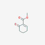 Structure of 1-Cyclohexene-1-carboxylic acid, 6-oxo-, methyl ester
