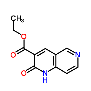 ethyl 2-oxo-1,2-dihydro-1,6-naphthyridine-3-carboxylate结构式