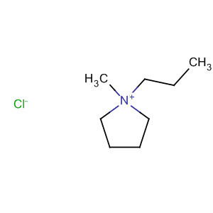 Structure of Pyrrolidinium, 1-methyl-1-propyl-, chloride