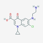 Structure of 6-[(2-AMINOETHYL)AMINO]-7-CHLORO-1-CYCLOPROPYL-1,4-DIHYDRO-4-OXO-QUINOLINE-3-CARBOXYLIC ACID