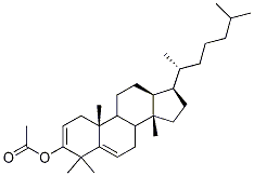 Structure of (3beta,5xi,14beta)-dammara-20,24-dien-3-yl acetate