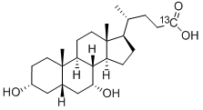 Structure of CHENODEOXYCHOLIC ACID-24-13C