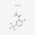 Structure of [2-Bromo-5-(trifluoromethyl)phenyl]hydrazine hydrochloride (1:1)