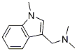 N,N-dimethyl-1-(1-methyl-1H-indol-3-yl)methanamine结构式