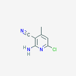 Structure of 2-amino-6-chloro-4-methylpyridine-3-carbonitrile