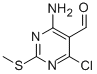 Structure of 4-amino-6-chloro-2-methylsulfanylpyrimidine-5-carbaldehyde