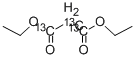 Structure of DIETHYL MALONATE (1,2,3-13C3)