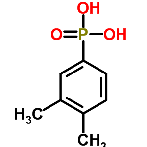 (3,4-dimethylphenyl)phosphonic acid结构式