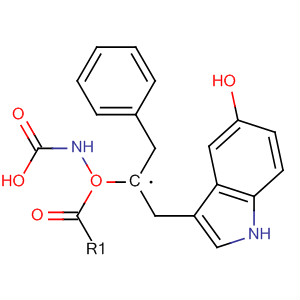 Carbamic acid, [2-(5-hydroxy-1H-indol-3-yl)ethyl]-, phenylmethyl ester结构式