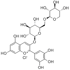 Structure of DELPHINIDIN-3-O-SAMBUBIOSIDE CHLORIDE
