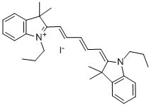 Structure of 2-[(1E,3E)-5-(3,3-DIMETHYL-1-PROPYL-1,3-DIHYDRO-2H-INDOL-2-YLIDENE)-1,3-PENTADIENYL]-3,3-DIMETHYL-1-PROPYL-3H-INDOLIUM IODIDE