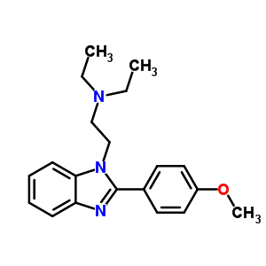 Structure of N,N-diethyl-2-[2-(4-methoxyphenyl)-1H-benzimidazol-1-yl]ethanamine
