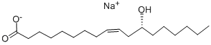 Structure of RICINOLEIC ACID SODIUM SALT