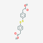 Structure of 2,2'-(disulfanediyldibenzene-4,1-diyl)diacetic acid