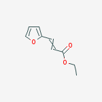 Structure of 2-Propenoic acid, 3-(2-furanyl)-, ethyl ester, (2E)-