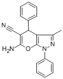Structure of 6-AMINO-3-METHYL-1,4-DIPHENYL-1,4-DIHYDRO-PYRANO[2,3-C]PYRAZOLE-5-CARBONITRILE