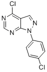 1-(4-氯苯基)-4-氯-1H-吡唑[3,4-D]嘧啶结构式