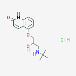 5-[3-(tert-butylamino)-2-hydroxypropoxy]-1h-quinolin-2-one;hydrochloride结构式