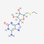 Structure of 6-amino-9-(5-S-ethyl-5-thiopentofuranosyl)-1,9-dihydro-2H-purin-2-one