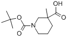 N-Boc-3-甲基-3-哌啶甲酸结构式