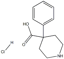 Structure of 4-Phenyl-4-piperidine carboxylic acid HCl