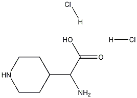 2-Amino-2-(piperidin-4-yl)acetic acid dihydrochloride结构式