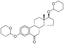 (17β)-3,17-Bis[(tetrahydro-2H-pyran-2-yl)oxy]-estra-1,3,5(10)-trien-6-one结构式