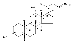 Structure of chol-23-ene-3,12-diol, 24,24-diphenyl-, diacetate