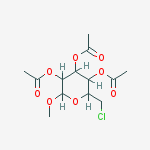 [4,5-diacetyloxy-2-(chloromethyl)-6-methoxyoxan-3-yl] Acetate结构式