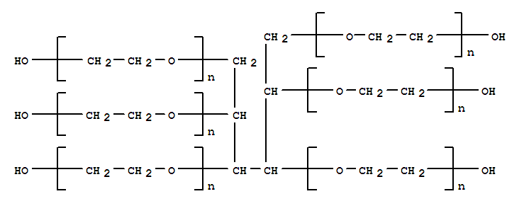 Structure of Poly(oxy-1,2-ethanediyl), .alpha.-hydro-.omega.-hydroxy-, ether with D-glucitol (6:1)