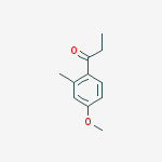 Structure of 1-Propanone, 1-(4-methoxy-2-methylphenyl)-
