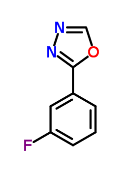 Structure of 2-(3-fluorophenyl)-1,3,4-oxadiazole