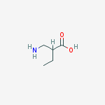 Structure of Butanoic acid, 2-(aminomethyl)-, (2S)-