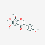 6,7,8-trimethoxy-3-(4-methoxyphenyl)-1-benzopyran-4-one结构式