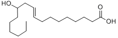 (12R,9E)-12-Hydroxy-9-octadecenoic acid结构式