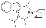 3-二-I-丙基亚正膦基-2-(N,N-二甲基氨基)-1H-茚(1,5-环辛二烯)铑(I)结构式