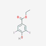 Structure of Ethyl 4-hydroxy-3,5-diiodobenzoate