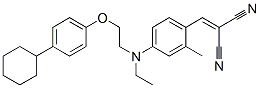 Structure of [[4-[[2-(4-cyclohexylphenoxy)ethyl]ethylamino]-2-methylphenyl]methylene]malononitrile