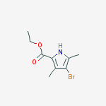 Structure of 1H-Pyrrole-2-carboxylic acid, 4-bromo-3,5-dimethyl-, ethyl ester