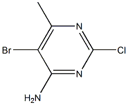 5-溴-2-氯-6-甲基嘧啶-4-胺结构式